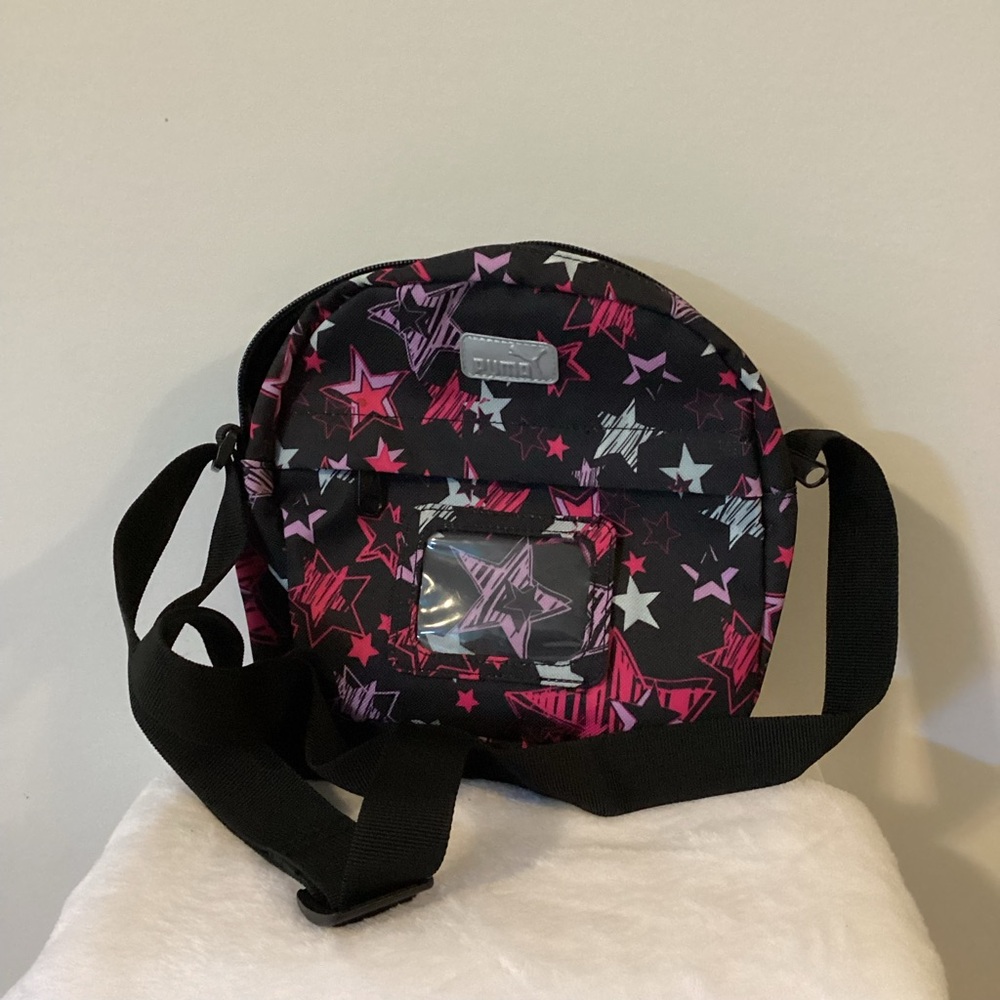 Puma Black and Pink Star Shoulder Bag